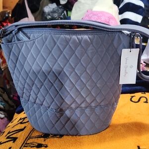 Vera Bradley Quilted Shoulder Bag in Slate Blue